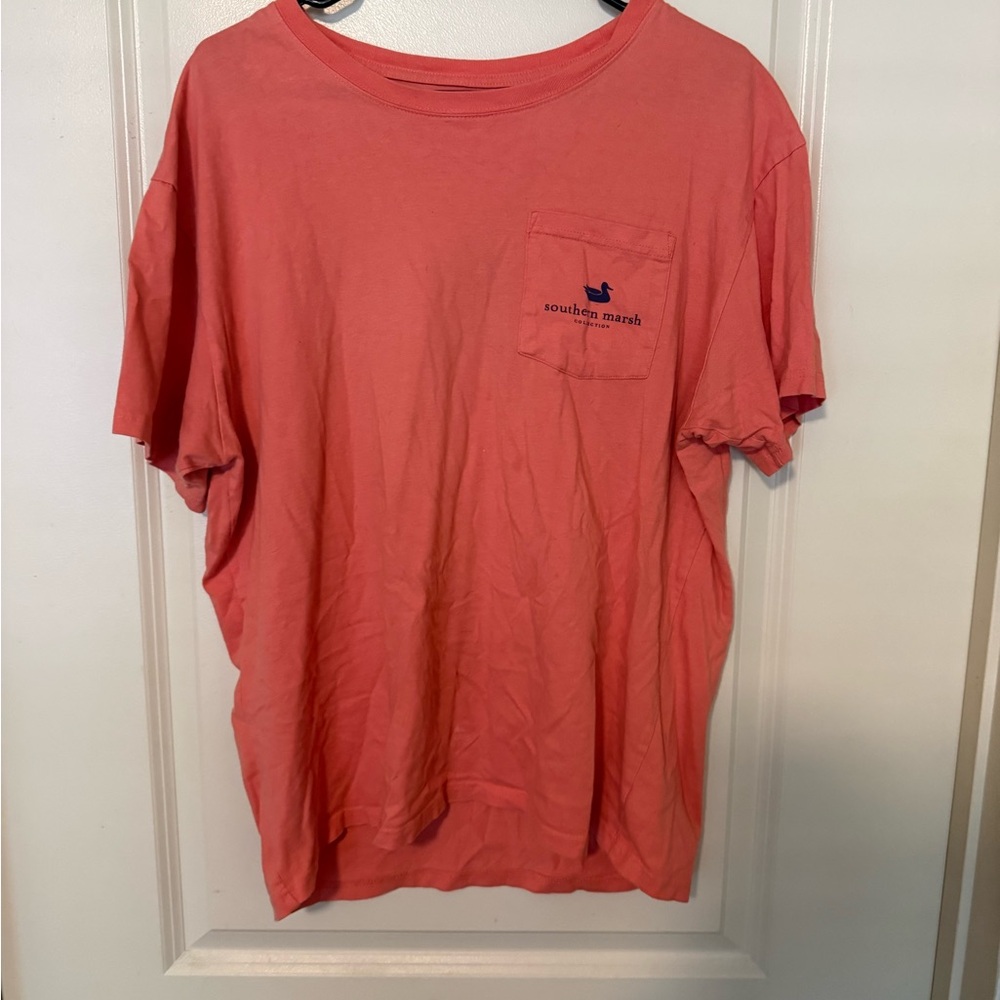 Southern Marsh Men's Short Sleeve Tee in Coral
